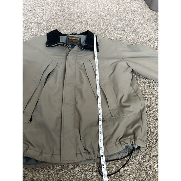 john rich and bros woolrich nylon bommer jacket men’s L outdoors zip up in ash - Picture 7 of 12